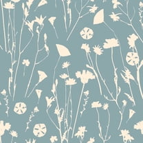 SimurgWallArts - Beige Wildflowers Peel and Stick Vinyl Nursery Wallpaper - 19x118 in, 15.57 Sq. ft.