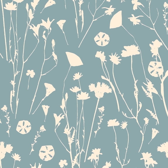 SimurgWallArts - Beige Wildflowers Peel and Stick Vinyl Nursery Wallpaper - 19x118 in, 15.57 Sq. ft.