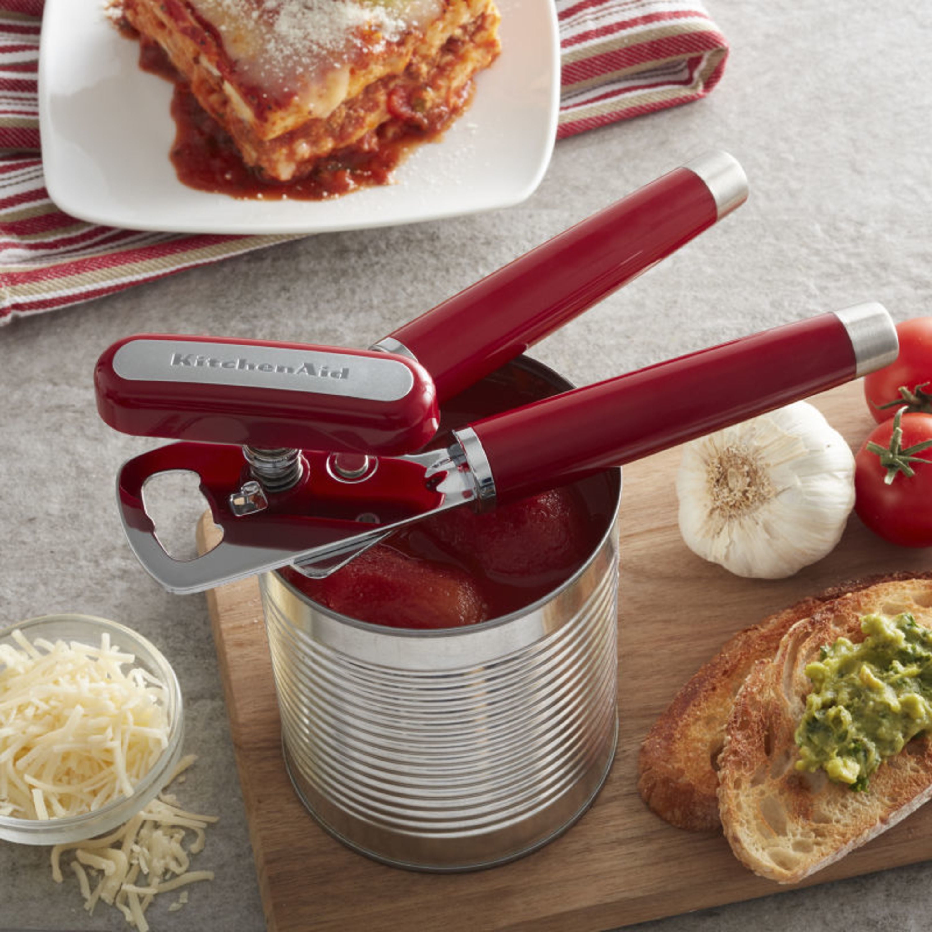 KitchenAid Can Opener Kitchen Manual Turn Stainless Steel Blade - Empire Red