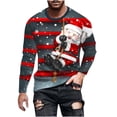 thumbnail image 2 of Blusas y camisas de manga larga y cuello redondo para hombre, camisetas informales con estampado de cuello redondo, blusas de manga corta para hombre, 2 of 5