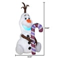 thumbnail image 5 of Airblown Inflatables 5 Foot Christmas Sitting Olaf Holding Candy Cane Disney, 5 of 6