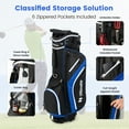 thumbnail image 4 of Topbuy 14-Way Top Divider Golf Bag with Stand Lightweight Golf Stand Bag with Dual Shoulder Straps Blue, 4 of 9
