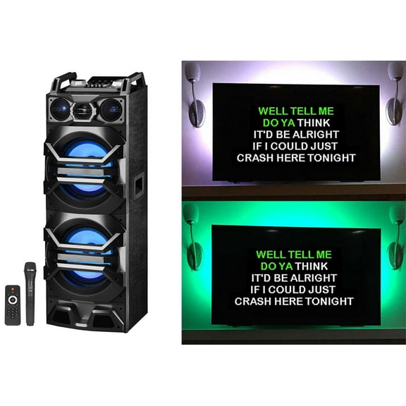 Technical Pro Bluetooth RGB LED Karaoke Machine System Set