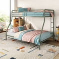 thumbnail image 3 of DHP Dusty Twin-over-Full Metal Bunk Bed with Secured Ladders, Sage Green, 3 of 16