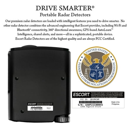 Escort MAXcam 360C Radar Detector & Dash Camera - QHD 1440P Dash Cam, 360° Protection, Incident Reports, Apple CarPlay & Android Auto + 16GB SD Card