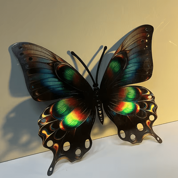 Metal Butterfly Wall Decor, Gradient Color Indoor Outdoor Sculpture