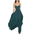 thumbnail image 2 of SAYOO Vestido largo para mujer, correa de espagueti, sin mangas, sin espalda, con cuello en V y plisado SAYOO Moda, 2 of 10