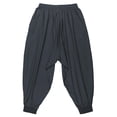 thumbnail image 4 of COOFANDY Men Hippie Pants Baggy Harem Pants Linen Cotton Yoga Casual Drop Crotch Trouser, 4 of 7