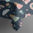 thumbnail image 5 of Dark Blue Princess Castle Carriage Pattern Rectangle Tablecloth 60"x102",Waterproof Polyester Rectangle Table Cloth, Wipeable Spillproof Polyester Tablecloth for Dining, Camping, Indoor and Outdoor, 5 of 6