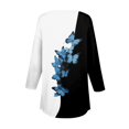 thumbnail image 4 of Tops for Women Trendy Winter Blouse Floral Find Womens Long Sleeve Lapel Half Zip Fit Active Womens Corduroy Tunic Shirt with Sheer Floral Tunic Tops Fitted Long Sleeve Women Blouse Extra Black M, 4 of 5