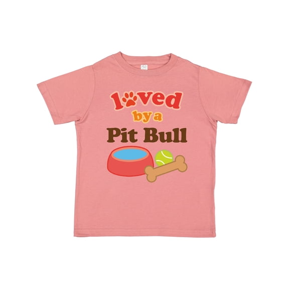 Inktastic Pit Bull Loved by a (dog Breed) Boys or Girls Toddler T-Shirt