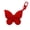 Red, variant on KGJQ Lipstick Holder with Elastic Silicone Bag Keychain Butterfly Shape Lipstick Carrier for Thin Tube Lip Balm And Lip Gloss
