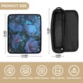 thumbnail image 4 of Hair Tool Organizer Bag with Heat Resistant Mat Removable Travel Storage Case for Hot Air Brushes Curling Irons Fantasy Luminous Flowers, 4 of 8