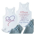 thumbnail image 3 of Camiseta sin mangas con estampado de letras para mujer, ideal para el verano: camiseta informal de cuello redondo con ajuste en el pecho, ideal para el día a día, 3 of 5