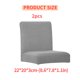 thumbnail image 4 of Injueey Paquete de 2 fundas para sillas de oficina a cuadros, funda protectora elástica resistente al desgaste, muebles de oficina para las cuatro Decoración del hogar Gris-plata Injueey HA012491-13, 4 of 5