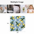 thumbnail image 5 of Summer Lemon Cloth Napkins, Yellow Green Botanical Blue and White Porcelain Washable and Reusable Dinner Napkins Set of 6, Table Napkin for Kitchen Party Birthday Wedding Hotel Housewarming 20"x20", 5 of 9