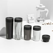 Corkcicle Commuter Cup 17 Ounce Insulated Spill Proof Travel Mug, Snowdrift