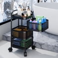thumbnail image 1 of Andvari Square Rotating Kitchen Cart, 3/4/5-Tier Storage Shelves, Fruit Vegetable Organizer Tower, 1 of 10
