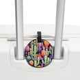 thumbnail image 3 of Cactus Set of 2pcs PU Leather Round Suitcase Tags with Privacy Cover and Name ID Tag - Ideal for Travel Luggage, Handbags, Backpacks, School Bags, 3 of 6
