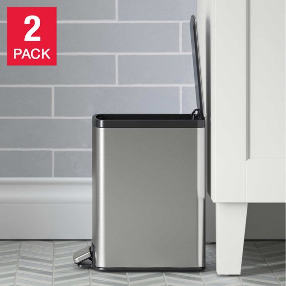 Kohler 2-Pack 6L Stainless Steel Step Trash Bin