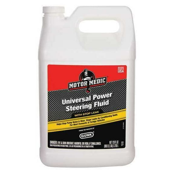 Motor Medic Power Steering Fluid,1 gal.,Bottle M2734