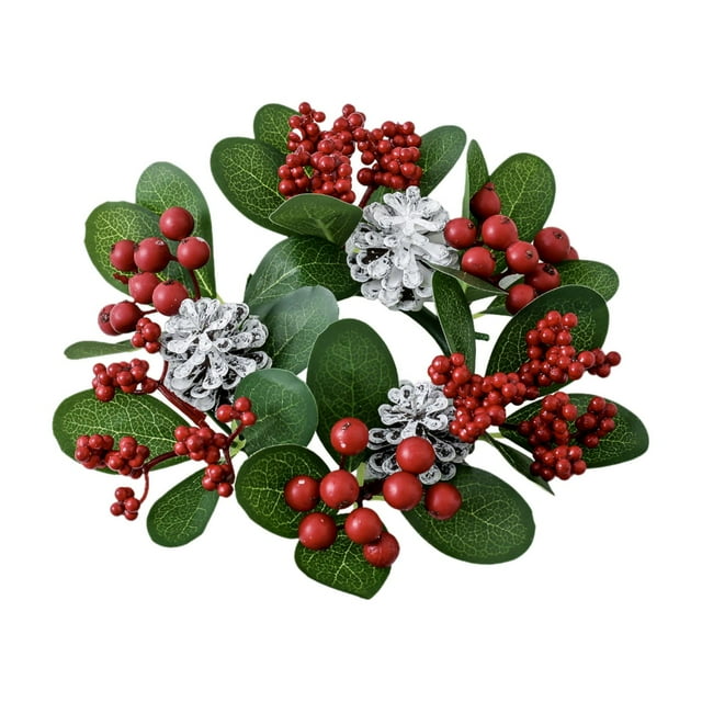 Siruishop Couronne de Bougies Artificielles Réalistes pour Porte d'Entrée pour Action de Grâce