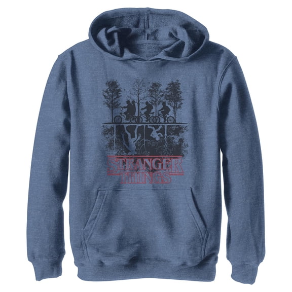 Boys Stranger Things Biking in Upside Down Lightweight Hoodie