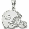 thumbnail image 1 of 10K White Gold 10Kw Personalized Football Helmet Pendant (16.3 X 20.5) Made In United States -Jewelry By Sweet Pea, 1 of 6