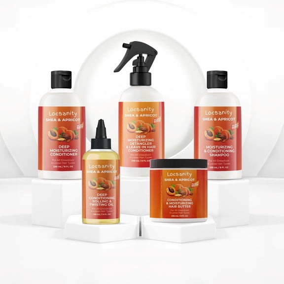 Locsanity Shea & Apricot Conditioning and Moisturizing Hair Treatment, 5 Piece Bundle
