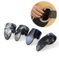 thumbnail image 2 of 4Pcs/set Celluloid 1 Thumb + 3 Finger Guitar Picks Guitar Plectrums Sheath for Acoustic Electric Bass Guitar Random Color, 2 of 7