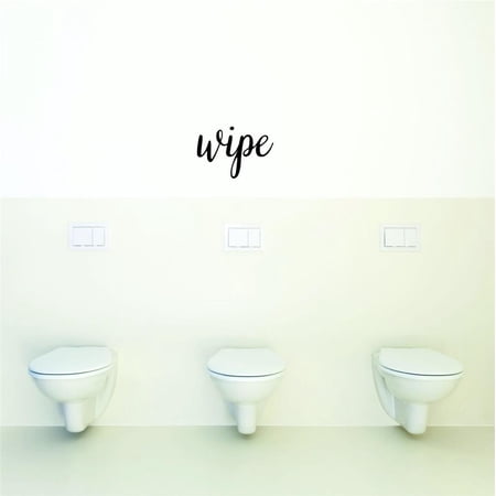 Wipe Vinyl Wall Decal for Home - Relax Laundry Bath Love Room Naked Cute Wall Décor Bedroom Living Room Entry - Removable High Tact - Size: 4 In x 20 In