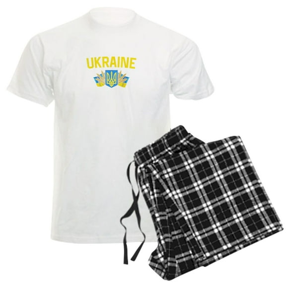 CafePress - Ukraine Ukrainian Flag Ukraine Flag Vintag Pajamas - Men's Light Loose Fit Cotton Pajama Set