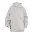 thumbnail image 6 of VISALY Hoodies Pullover Tunic Sweatshirt Hoodies Oversized Sweatshirts Pullover Sweaters Long Sleeve with Pockets Winter Fall Sweatshirt Long Sleeved Sweater Fall Sweatshirts Grey S, 6 of 7