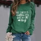 thumbnail image 2 of Gibobby Tops Mujeres Casual O Neck Women Shirt Printing Blouse Casual Sleeve Long Tops Pullover Women's Blouse (Verde, XXXL), 2 of 3