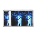 thumbnail image 2 of JIALIOU Nylon Trifold Card Wallet with ID Window Zipper Pocket for Men Women Teen Child Blue Tree Door, 2 of 7