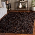 thumbnail image 2 of SAFAVIEH Studio Leather Vita Geometric Area Rug, Brown/Charcoal, 4' x 6', 2 of 11