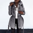 thumbnail image 2 of 2DXuixsh Veste pour Femmes, Chandail à Capuchon avec Fermeture Éclair, Veste à Capuche Chaude, Veste de Base Décontractée, Sweat à Capuche en Peluche, Gris Taille m, 2 of 5