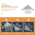 thumbnail image 3 of unbranded Accesorio Para Novia Peine Con Zirconia Plateada Para En Bodas Y Ocasiones Especiales, 3 of 8