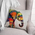 thumbnail image 3 of Creative Products Bright Elephant on White 18x18 Indoor / Outdoor Pillow, 3 of 3