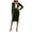 Army Green-07, variant on Perfectbot Women's Velvet 2 Piece Skirt Suit Set Long Sleeve Button Blazer Pencil Skirt for Office Business