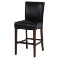 thumbnail image 2 of Home Square 26" Bonded Leather Counter Stool in Black - Set of 3, 2 of 9