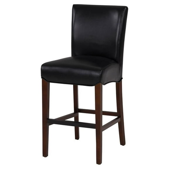 Milton Bonded Leather CTR Stool, Black