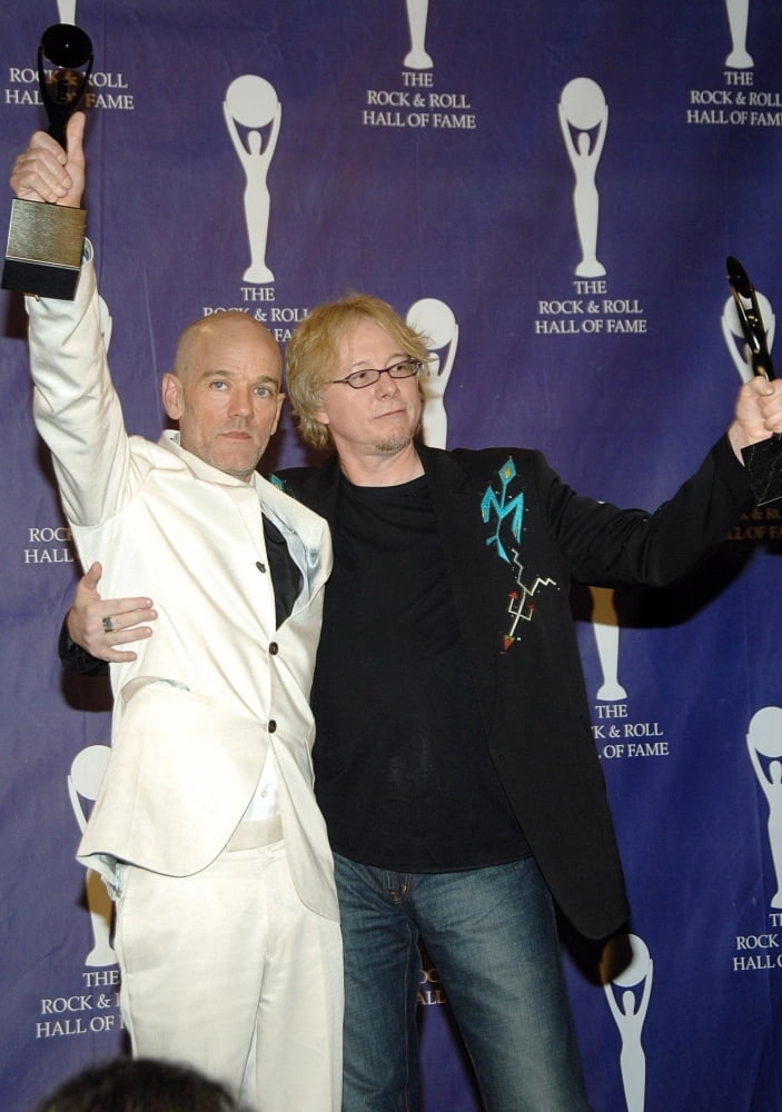 Michael Stipe, Mike Mills Of Rem, Inductees In The Press Room For