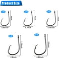 thumbnail image 4 of OROOTL Fishing Circle Hooks Saltwater Hook,100pcs High Carbon Steel Fishhooks in-line Straight Eye Hook, 4 of 6