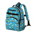 thumbnail image 2 of Excavator and Tree Blue Pattern Cute School Backpack Bag for School with Padded Back and Adjustable Shoulder Straps 15.25"x11.5"x5.25", 2 of 5