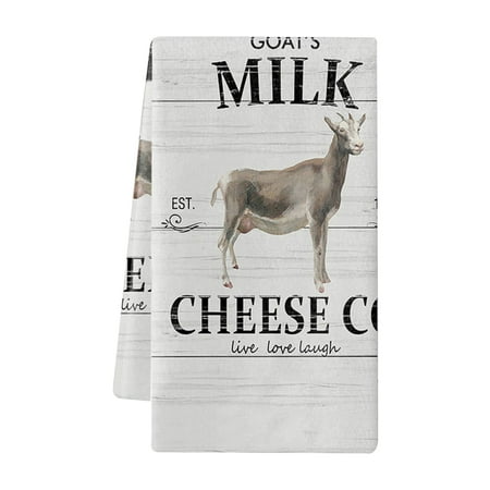 

greenhome Kitchen Towel Strong Water Absorption Soft Do The Dishes Thick Farm Animal Print Microfiber Hand Towel for Hotel
