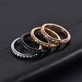 thumbnail image 3 of Anillo giratorio de estilo piramidal lateral para mujer, estilo Chanel, anillo de joyería en oro rosa, 3 of 6