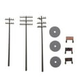 thumbnail image 6 of 3pcs/set Standard 1/87 Scale Small Utility Poles for Model Train Scenery Layout Accessories, 6 of 7