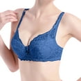 thumbnail image 4 of WCMZJ Women's Floral Lace Bra Minimizer Full Coverage Underwire Bralettes Unlined Push Up Beauty Back Smooth Everyday Bra, 4 of 8