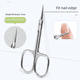 thumbnail image 2 of Tijeras de acero inoxidable 3.5 para piel muerta, tijeras con púas y punta para quitar uñas, herramientas profesionales para uñas, tijeras de belleza de seis lados, 2 of 4